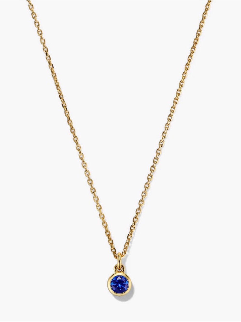 Mejuri Sia Birthstone Necklace - Lab Grown Blue Sapphire & 18k Gold Vermeil